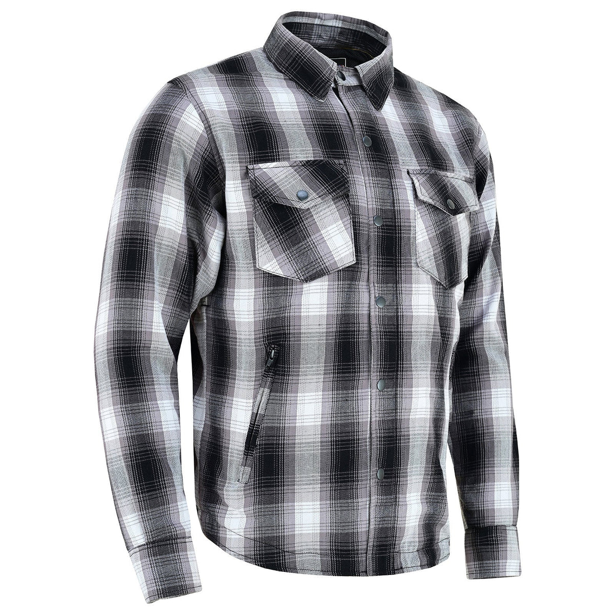Men’s Timberwolf Armored Flannel Motorcycle Shirt w/Underarm Ventilation & CE Approved Armor Reinforced w/Aramid Fiber - Main