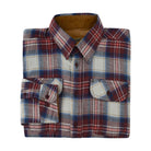 mens-merlot-long-sleeve-plaid-button-down-casual-flannel-shirt-corduroy-collar-cuffs-folded