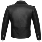 Vance-Black Classic Motorcycle Leather Biker Jacket-back-image