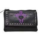 VA320 Vance Leather's Premium Leather Purses Ladies Belt Loop Purse 7.5x5 Heart Designs