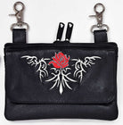 Vance Leather's Premium Leather Purses Ladies Belt Loop Purse 7.5x5 Rose Designs