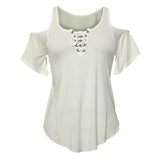 VB019/VB119 - Ladies Half Sleeve Shoulder cutoffs Shirts