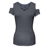 VB026/VB126 - Ladies Half Sleeve Shoulder cutoffs Shirts