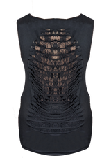 VB032/VB132 - Ladies Shredded Back Tank top with Laces