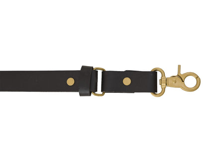 Men’s Premium Leather Y-Back Suspenders, Heavy-Duty Adjustable Braces w/ Brass Swivel Snap Hooks for Jeans & Trousers