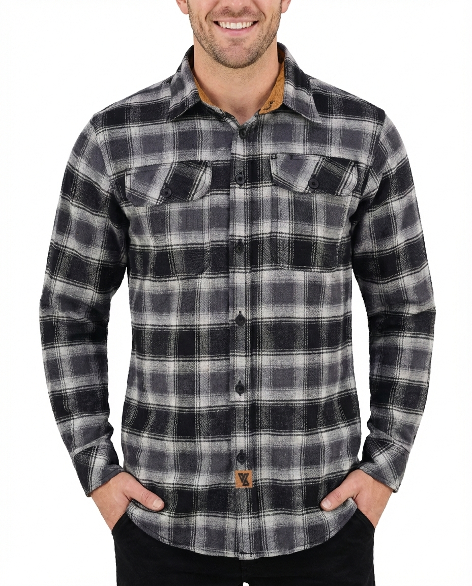 Castlerock Men's Long Sleeve Plaid Button Down Casual Flannel Shirt