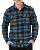 Plaid River Men's Long Sleeve Plaid Button Down Casual Flannel Shirt