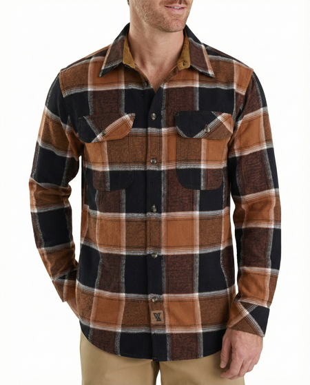 Men's Ironwood Long Sleeve Plaid Button Down Casual Flannel Shirt