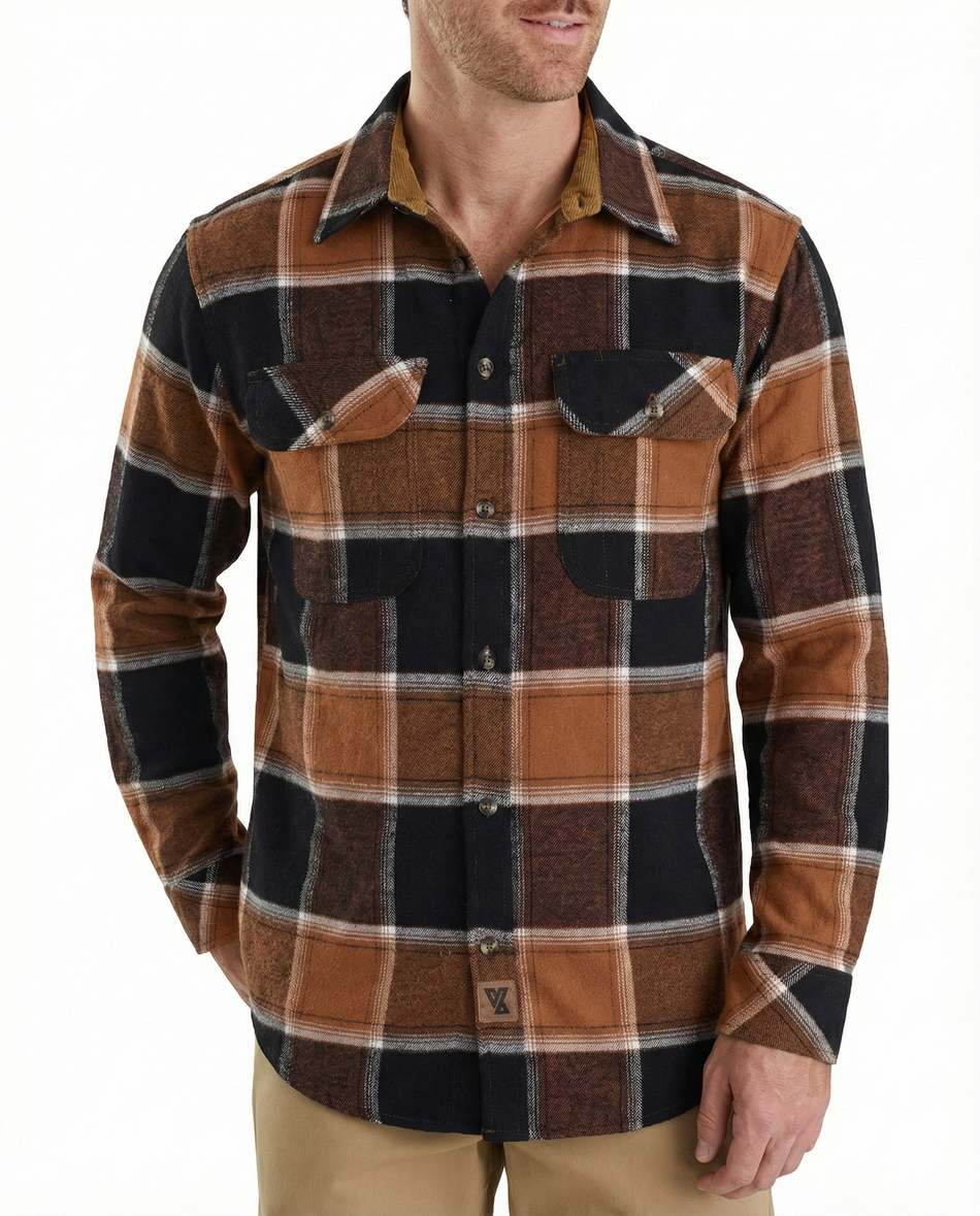 Men's Ironwood Long Sleeve Plaid Button Down Casual Flannel Shirt