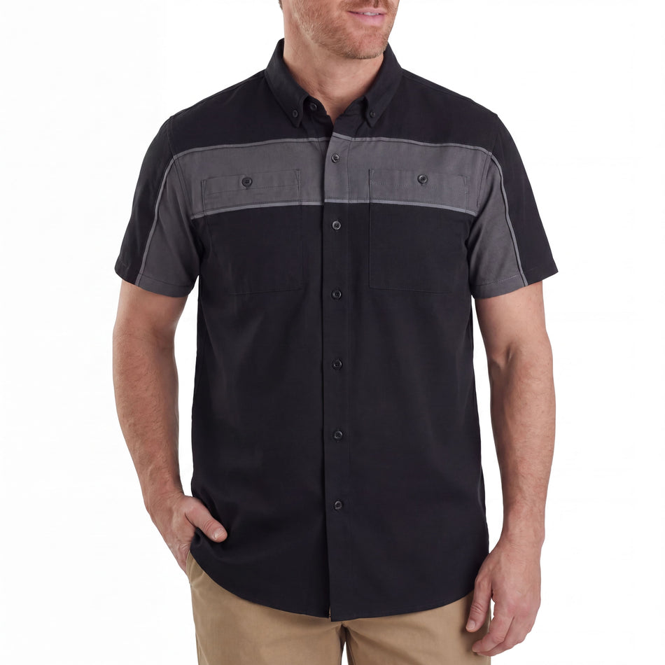 VB770BB - Vance Men's Classic Button Front Pit Shirt