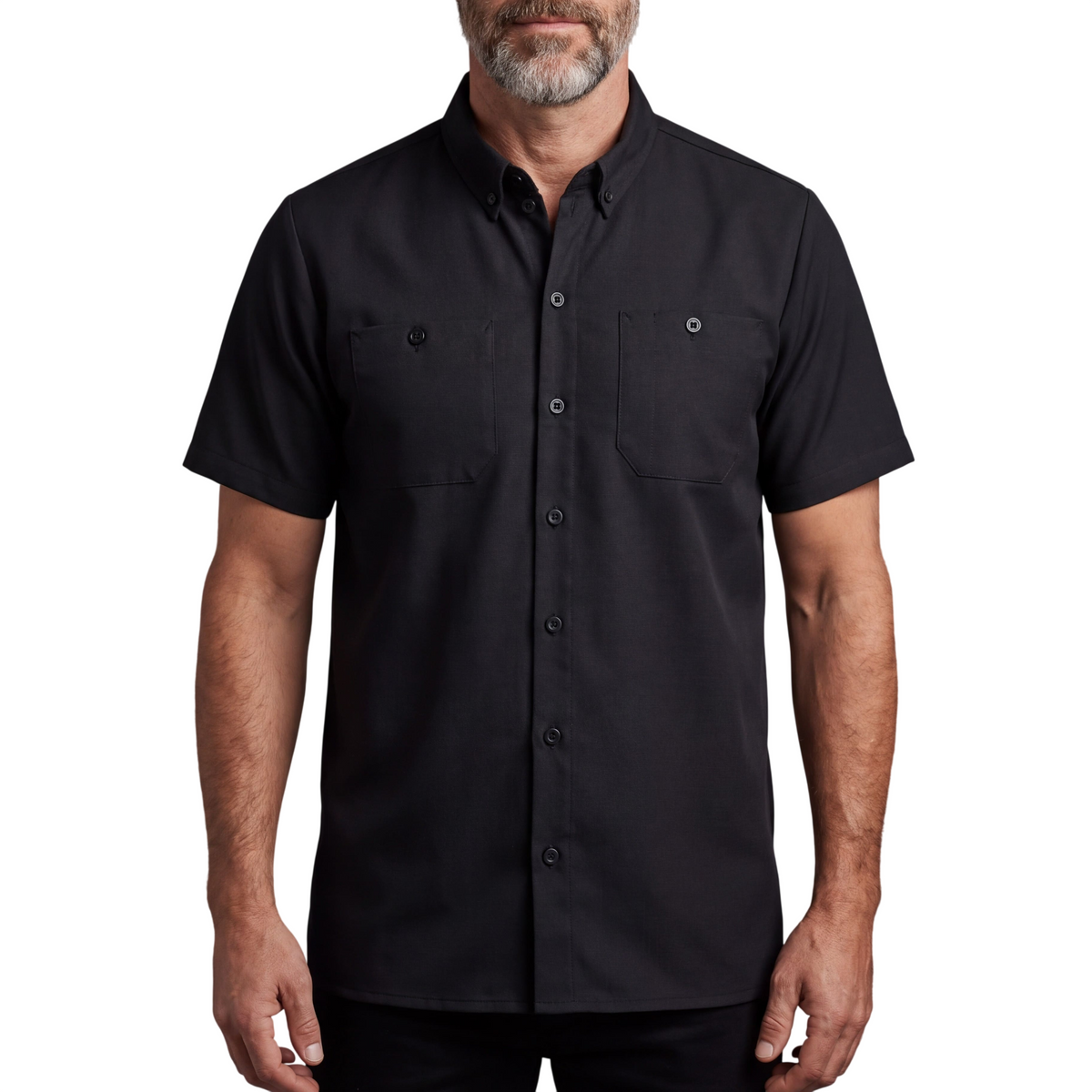Men's Mechanic Work Shirt Black - front