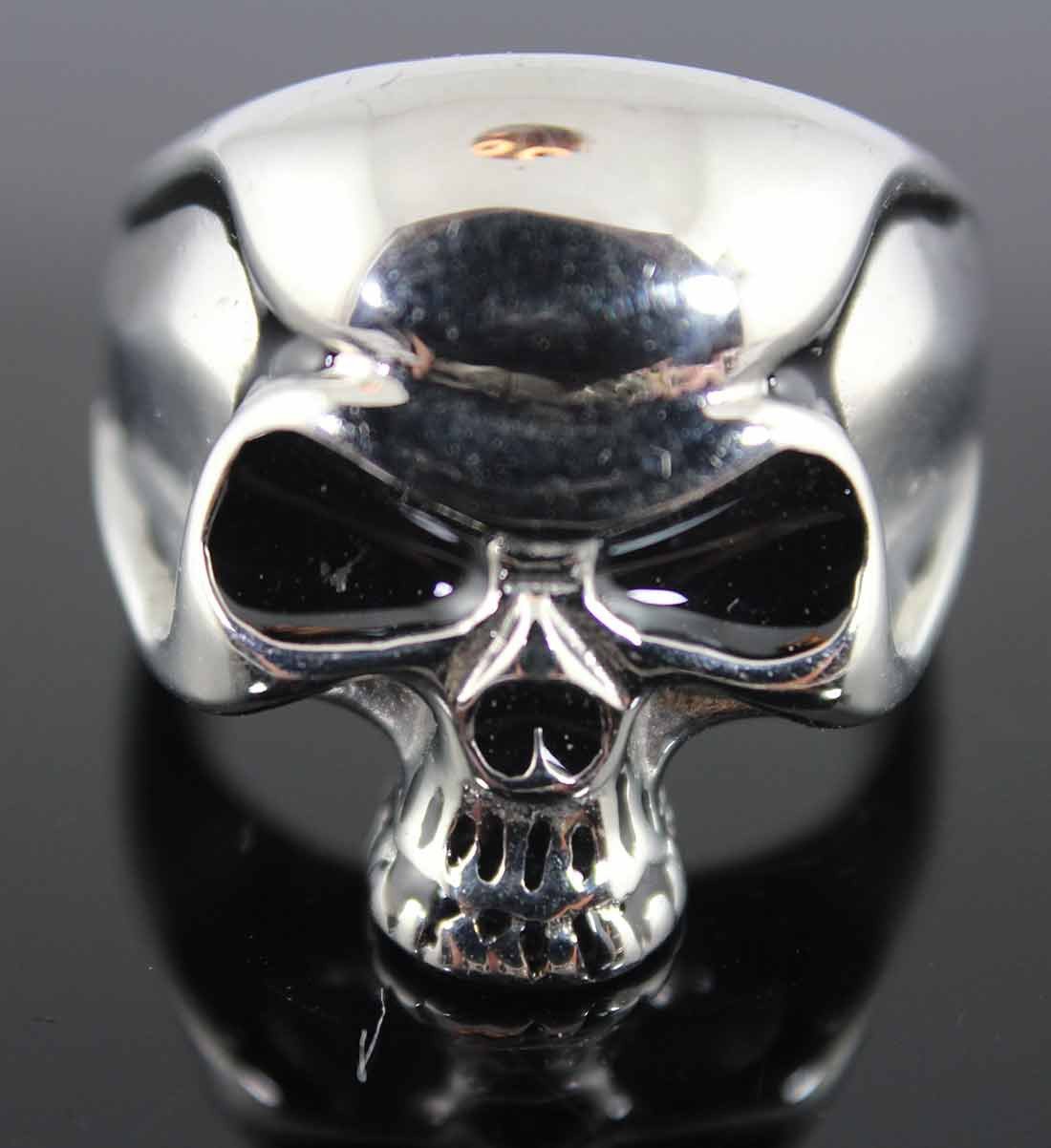 VJ1013 Stainless Steel Men's Punisher Skull Ring