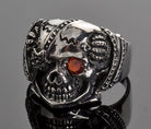VJ1014 Stainless Steel Men's Eye Patch Skull Ring