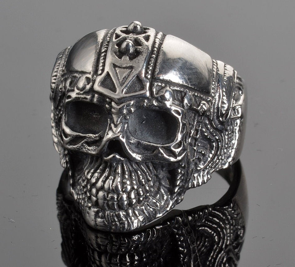 VJ1022 Stainless Steel Men's Cyborg Skull Ring
