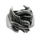Stainless Steel Men's Live To Ride Ring