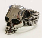 VJ1039 STAINLESS STEEL MEN'S LIFE AFTER DEATH RING
