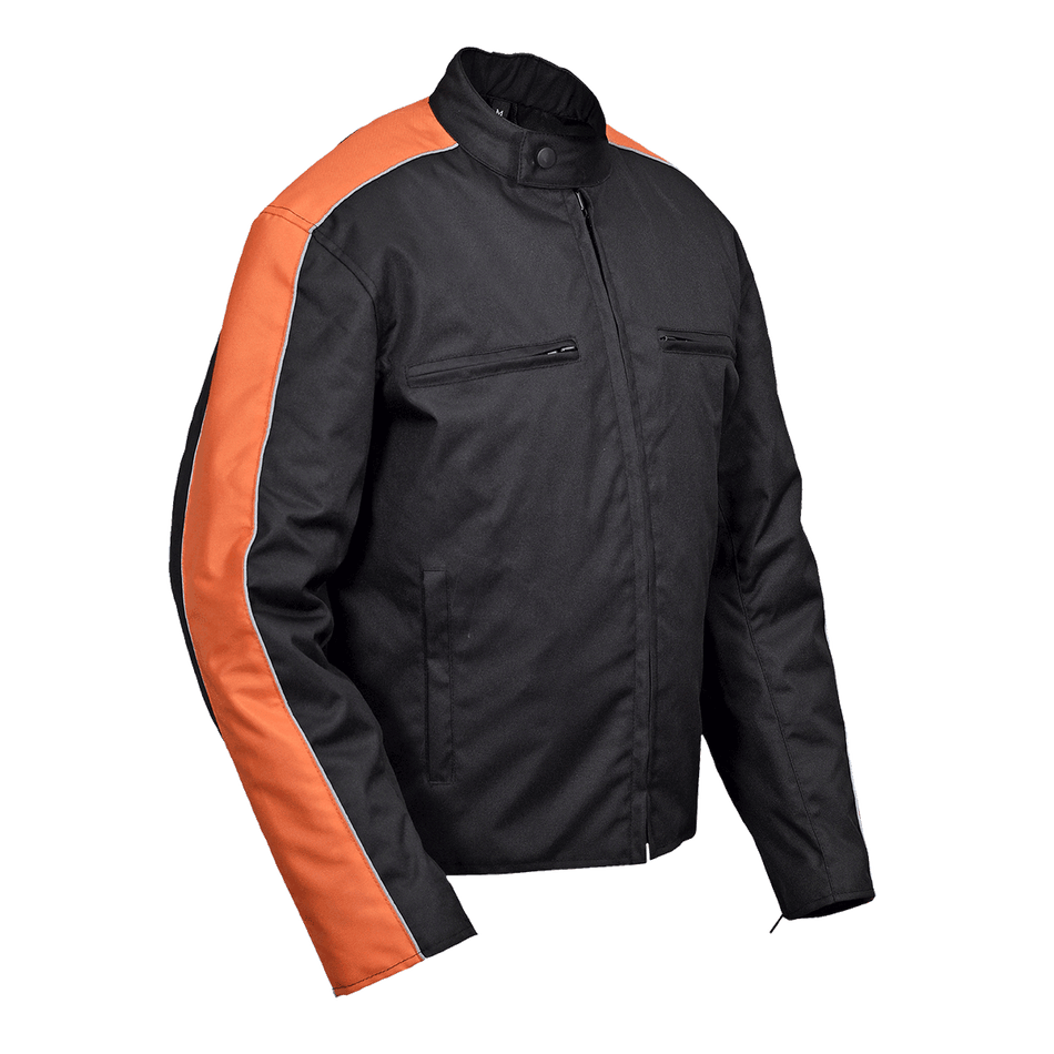 VL1557B Men's Textile Jacket with Accent Stripe Down Sleeve