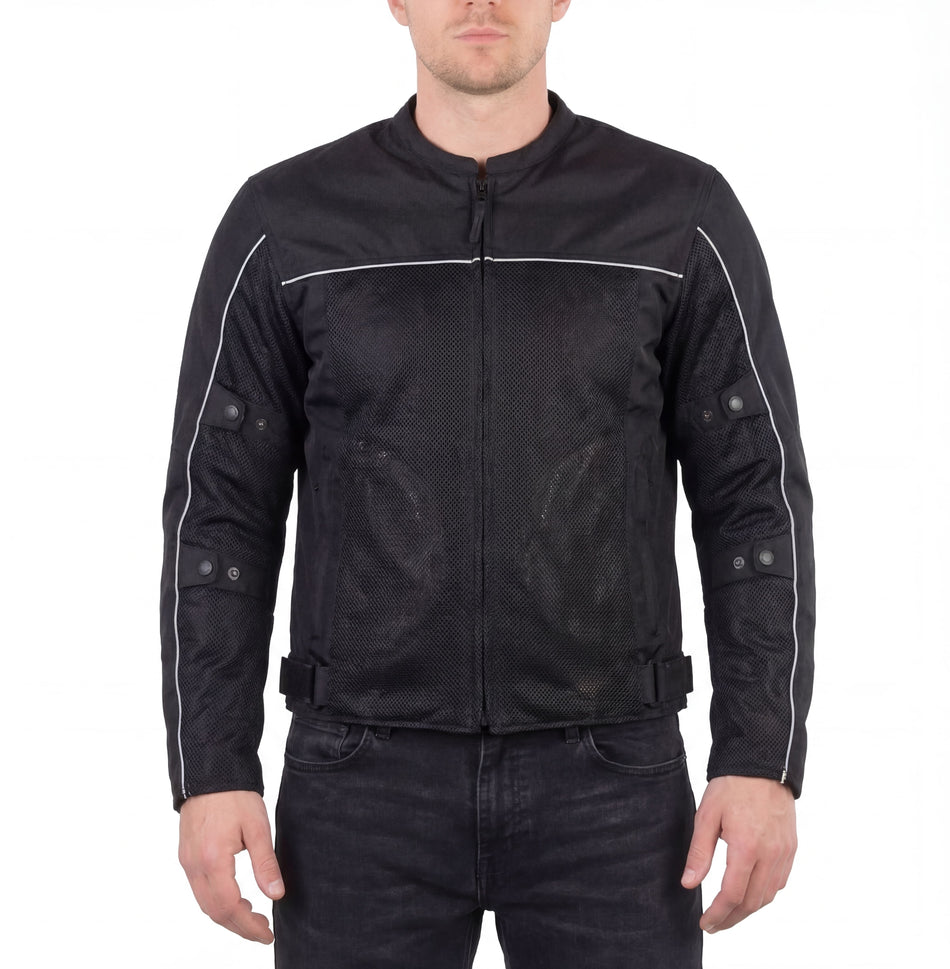 Vance VL1626 Velocity 3-Season Mesh Motorcycle Jacket with CE Armor & Removeable Liner.