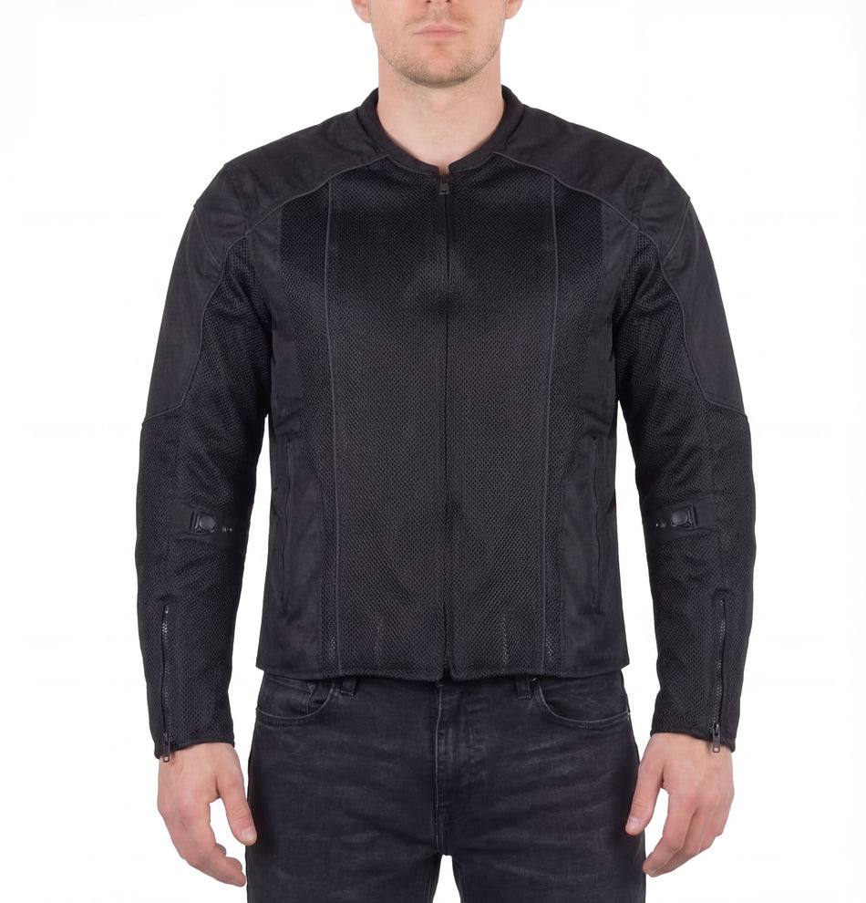 Vance VL1627 Men's 3-Season Mesh/Textile CE Armor Motorcycle Jacket