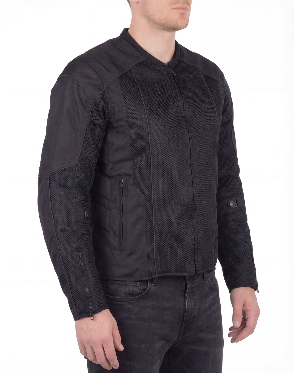 Vance VL1627 Men's 3-Season Mesh/Textile CE Armor Motorcycle Jacket