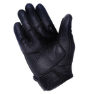 Vance VL473 Men's Black Cowhide Leather Knuckle Armored Riding Gloves - Palm View