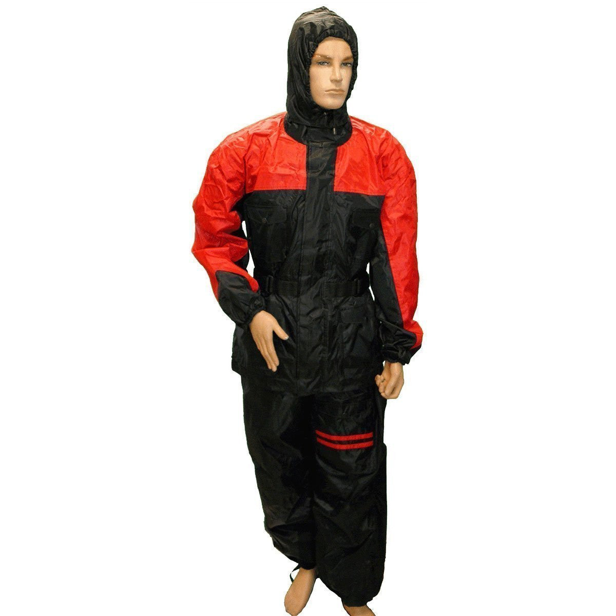 Mens RS30 Two Piece Motorcycle Rain Gear - Red